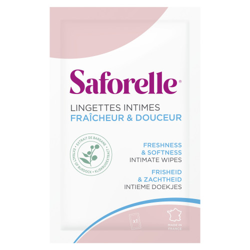 Saforelle Lingettes Intimes 10 unités - Fraîcheur et Douceur