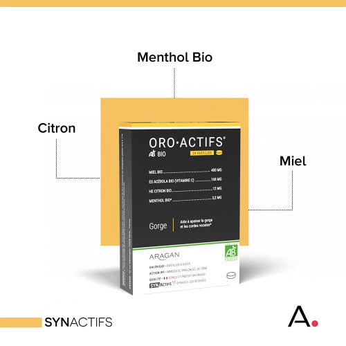 Synactifs Oro Actifs N.G.T 24 Pastilles - Adoucit et Apaise la Gorge