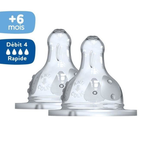 DODIE Tétines Rondes Anti-Colique 6 Mois+ 2 Unités
