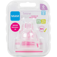 MAM Tétines Nouveau-Né Débit 0 x2 - Douceur et Sécurité