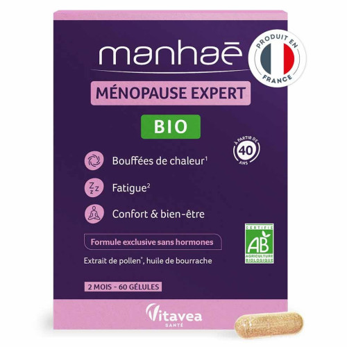 Manhaé Bio 60 gélules - Soulage Ménopause Naturellement