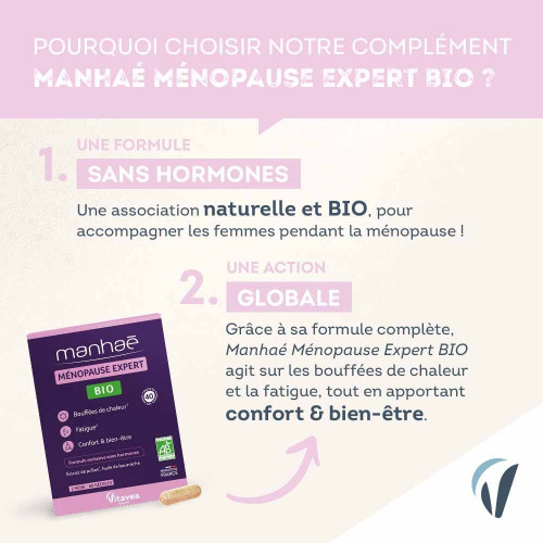 Manhaé Bio 60 gélules - Soulage Ménopause Naturellement