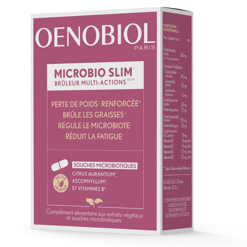 Oenobiol Microbio Slim 60 Gélules - Brûle-Graisse Efficace