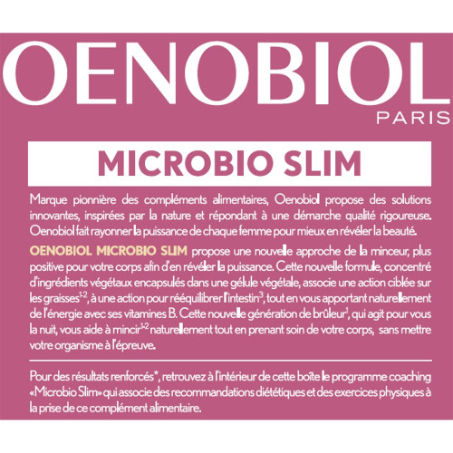 Oenobiol Microbio Slim 60 Gélules - Brûle-Graisse Efficace