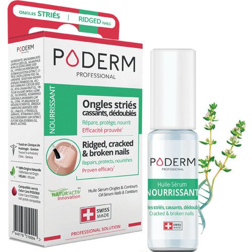 PODERM Huile-Sérum Nourrissante 8ml - Soin Ongles Secs et Cassants