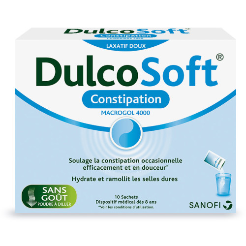 DulcoSoft Laxatif Doux 10 Sachets - Soulage la Constipation