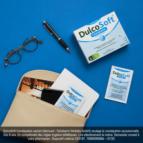 DulcoSoft Laxatif Doux 10 Sachets - Soulage la Constipation