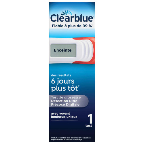 Clearblue Test Ultra Précoce Digital 1 Test - Détecte Grossesse