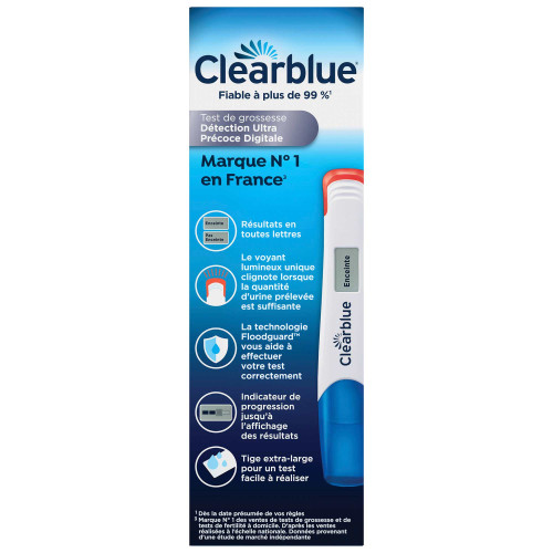 Clearblue Test Ultra Précoce Digital 1 Test - Détecte Grossesse
