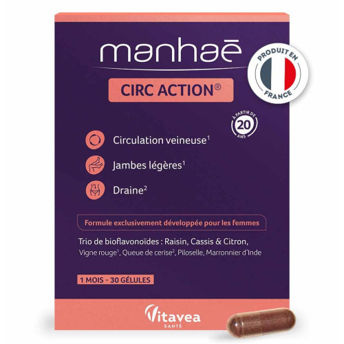 Manhae Circ Action 15+ 30 gélules - Jambes légères
