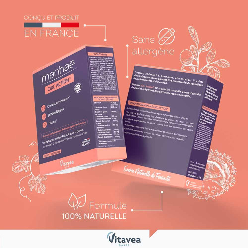 Manhae Circ Action 15+ 30 gélules - Jambes légères