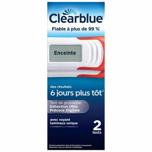 Clearblue Test Ultra Précoce 2 Tests - Détecte 6 Jours Plus Tôt
