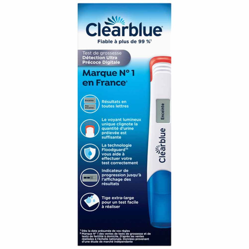 Clearblue Test Ultra Précoce 2 Tests - Détecte 6 Jours Plus Tôt