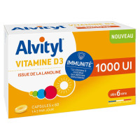 URGO Alvityl D3 60 Capsules - Soutien Immunitaire et Osseux
