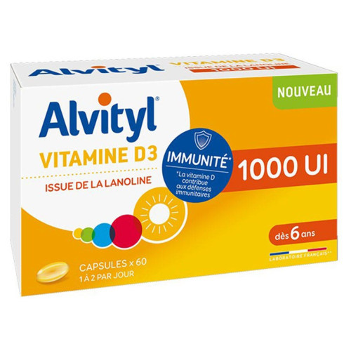 URGO Alvityl D3 60 Capsules - Soutien Immunitaire et Osseux