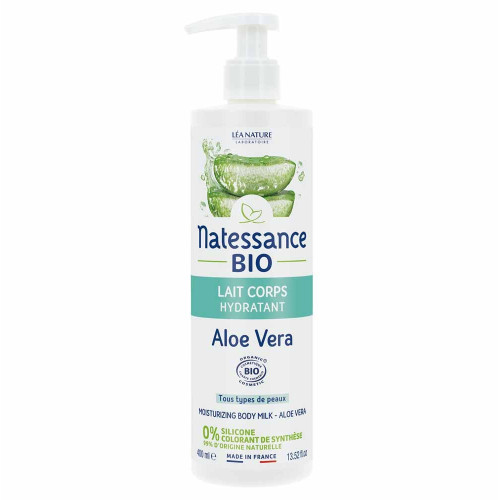 Natessance Lait Corps Aloe Vera Bio 400ml - Hydratation Intense