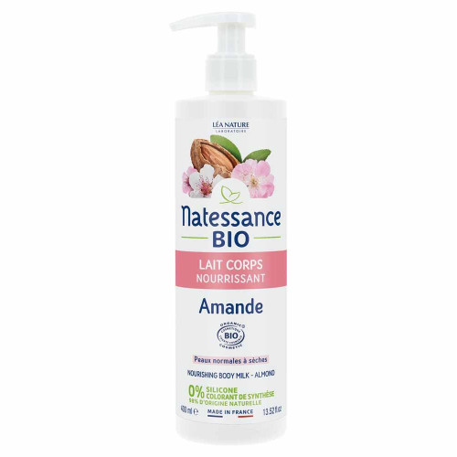 Natessance Lait Corps Amande Bio 400ml - Nourrit et Adoucit
