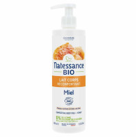 Natessance Lait Corps Miel Bio 400ml - Nourrit et Réconforte Peaux Sèches