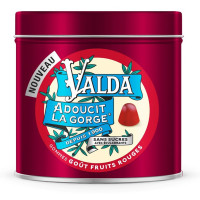 VALDA Pastilles Fruits Rouges Sans Sucres 1 Boite - Adoucit la Gorge