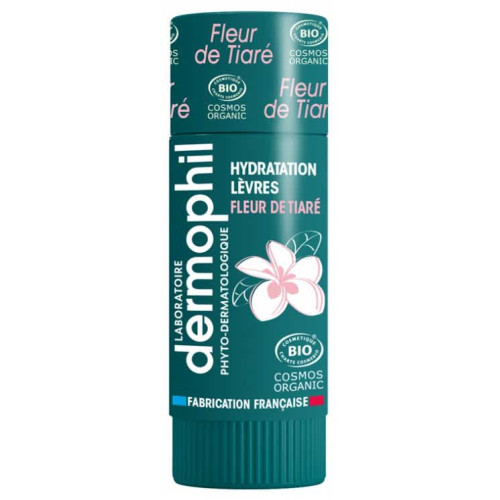 Dermophil Indien Stick Lèvres Tiaré Bio 4g - Hydrate et Protège