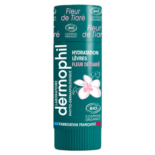 Dermophil Indien Stick Lèvres Tiaré Bio 4g - Hydrate et Protège