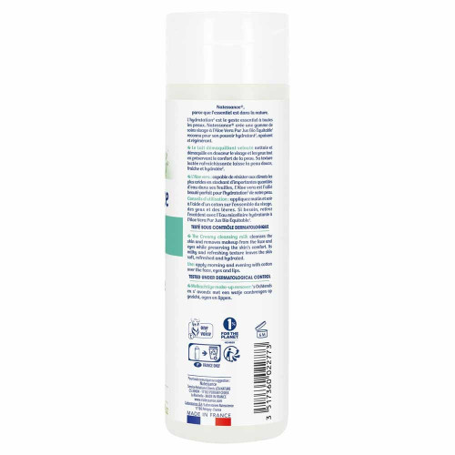 Natessance Lait Démaquillant Bio Aloé Vera 200ml - Hydratant Apaisant