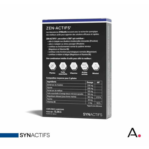 ARAGAN Synactifs Zenactifs 30 gélules - Réduit stress et fatigue