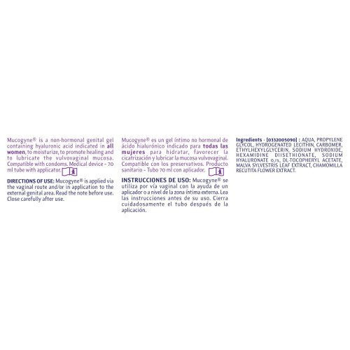 Mucogyne Gel Intime 70ml - Hydratation et Lubrification