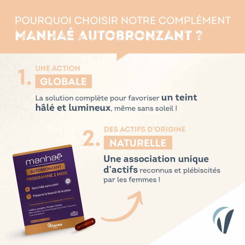 Manhaé Autobronzant 60 Gélules - Teint hâlé