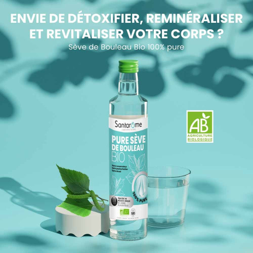 Santarome Bio Pure Sève de Bouleau 500ml - Reminéralisant Naturel