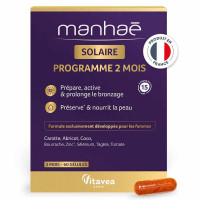 Manhaé Solaire 60 Gélules - Teint Hâlé et Peau Protégée