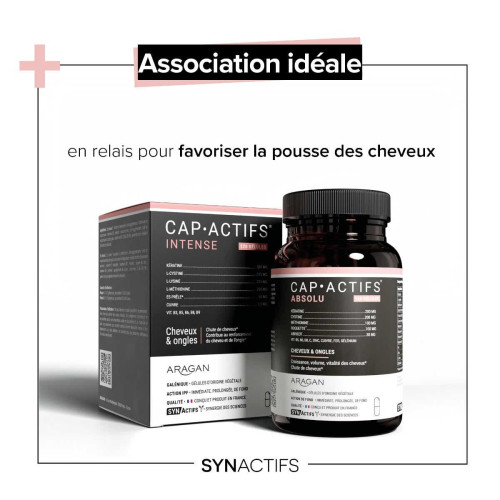 ARAGAN Synactifs CapActifs Absolu 180 Gélules - Pousse Cheveux Ongles
