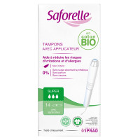 Saforelle Tampons Super x14 - Absorption Sécurisée Bio