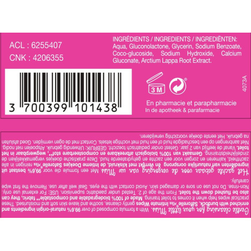 Saforelle Miss Lingettes Intimes 25pcs - Douceur et Apaisement