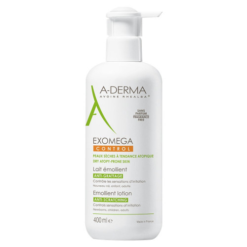 Exomega Control Lait Émollient 400ml - Apaise et Nourrit Peaux Sèches