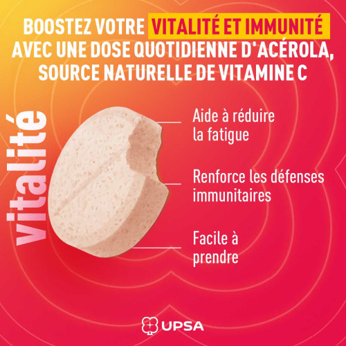 UPSA Acérola Bio 1000 - 30 Comprimés Boost Immunité