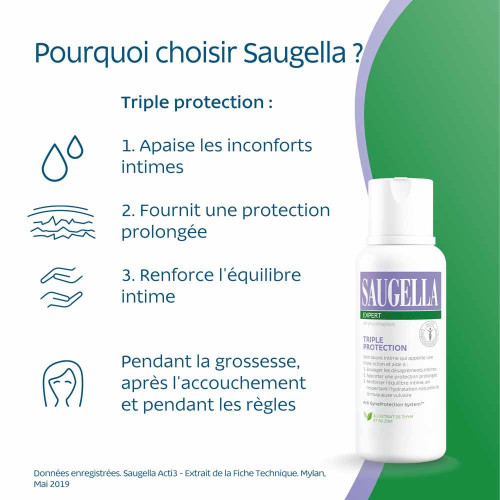 Saugella Expert Triple Protection 250ml - Hygiène Intime Douceur