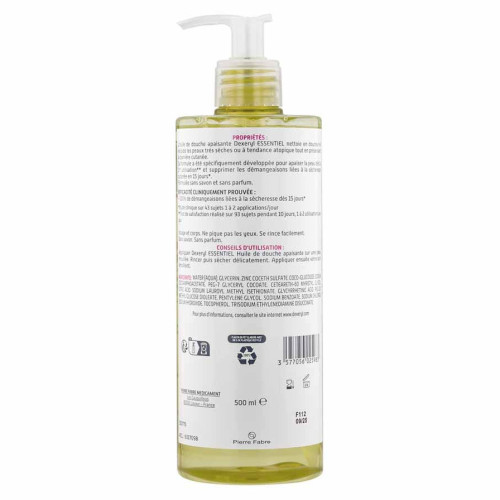 Dexeryl Huile Douche Apaisante 500ml - Peau Sèche Atopique