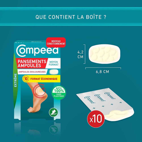 Compeed Pansements Ampoules Extrême 10 - Soulagement Rapide