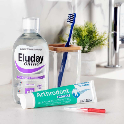 Eluday Ortho 500ml: Soin Anti-Plaque pour Appareils Orthodontiques