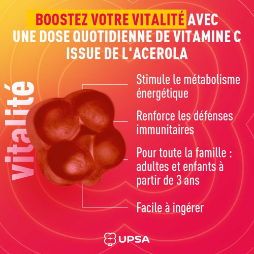 UPSA Vitalité Acérola C Kids 60 Gummies - Boost Immunité