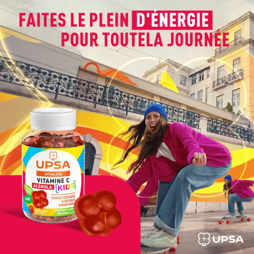 UPSA Vitalité Acérola C Kids 60 Gummies - Boost Immunité