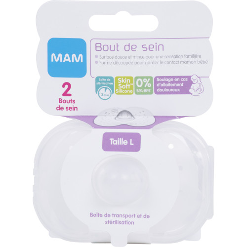 MAM Bouts de Sein Silicone Taille L Kit - Douceur Extrême