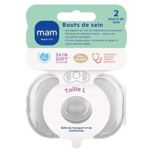 MAM Bouts de Sein Silicone Taille L Kit - Douceur Extrême
