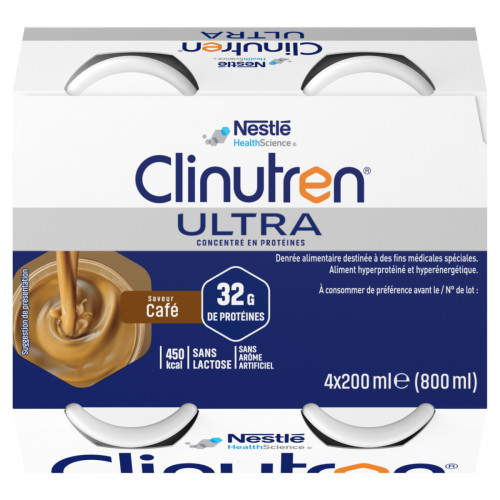 NestléHealthScience Clinutren Ultra Café 4x200mL - Nutrition Clinique