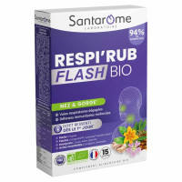 Santarome Respi'Rub Flash Bio 15 Comprimés - Apaise Gorge, Libère Nez