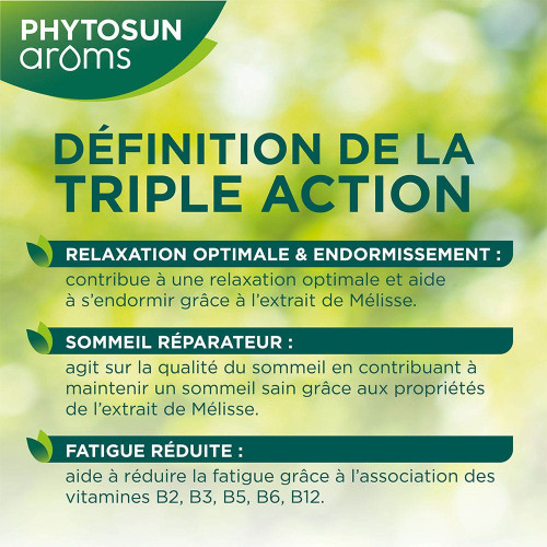 Phytosun Arôms Sommeil Triple Action 30 comprimés - Améliore Sommeil