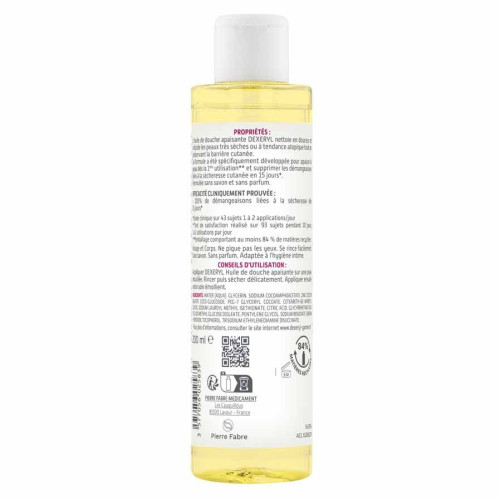PIERRE FABRE Dexeryl Huile Douche 200mL Peaux Sensibles
