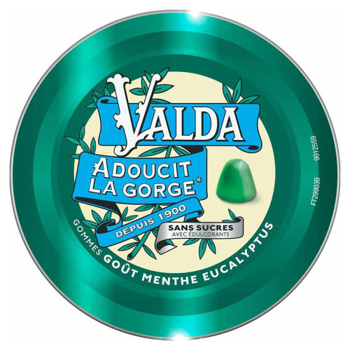 Valda Gommes Menthe Eucalyptus 140g - Adoucit la Gorge