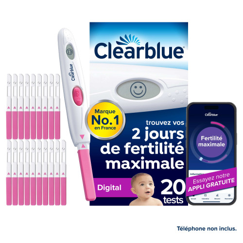 Clearblue Test Ovulation Digital 20 unités, Détection Fertilité